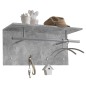 FMD Perchero de pared gris hormigón 72x29,3x34,5 cm FMD Perchero de pared gris hormigón 72x29,3x34,5 cm
