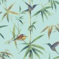 Noordwand Papel pintado Kolibri and Bamboo turquesa Noordwand Papel pintado Kolibri and Bamboo turquesa