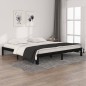 vidaXL Estructura de cama de madera maciza de pino negro 200x200 cm vidaXL Estructura de cama de madera maciza de pino negro 200x200 cm