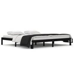 vidaXL Estructura de cama de madera maciza de pino negro 200x200 cm