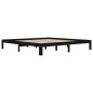 vidaXL Estructura de cama de madera maciza de pino negro 200x200 cm vidaXL Estructura de cama de madera maciza de pino negro 200x200 cm