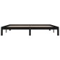 vidaXL Estructura de cama de madera maciza de pino negro 200x200 cm vidaXL Estructura de cama de madera maciza de pino negro 200x200 cm