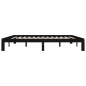 vidaXL Estructura de cama de madera maciza de pino negro 200x200 cm vidaXL Estructura de cama de madera maciza de pino negro 200x200 cm