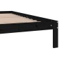 vidaXL Estructura de cama de madera maciza de pino negro 200x200 cm vidaXL Estructura de cama de madera maciza de pino negro 200x200 cm