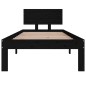 vidaXL Estructura de cama individual madera maciza negro 75x190 cm vidaXL Estructura de cama individual madera maciza negro 75x190 cm