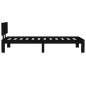 vidaXL Estructura de cama individual madera maciza negro 75x190 cm vidaXL Estructura de cama individual madera maciza negro 75x190 cm