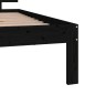 vidaXL Estructura de cama individual madera maciza negro 75x190 cm vidaXL Estructura de cama individual madera maciza negro 75x190 cm