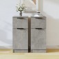vidaXL Aparador 2 uds madera contrachapada gris hormigón 30x30x70 cm vidaXL Aparador 2 uds madera contrachapada gris hormigón 30x30x70 cm