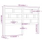 vidaXL Cabecero de cama madera maciza de pino 156x4x100 cm vidaXL Cabecero de cama madera maciza de pino 156x4x100 cm