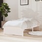 vidaXL Estructura de cama individual madera maciza blanca 75x190 cm vidaXL Estructura de cama individual madera maciza blanca 75x190 cm