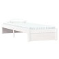vidaXL Estructura de cama individual madera maciza blanca 75x190 cm vidaXL Estructura de cama individual madera maciza blanca 75x190 cm