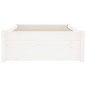 vidaXL Estructura de cama individual madera maciza blanca 75x190 cm vidaXL Estructura de cama individual madera maciza blanca 75x190 cm