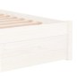 vidaXL Estructura de cama individual madera maciza blanca 75x190 cm vidaXL Estructura de cama individual madera maciza blanca 75x190 cm