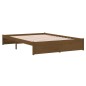 vidaXL Estructura de cama madera maciza marrón miel 140x200 cm vidaXL Estructura de cama madera maciza marrón miel 140x200 cm