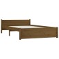 vidaXL Estructura de cama madera maciza marrón miel 140x200 cm
