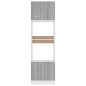 vidaXL Armario de microondas contrachapada gris Sonoma 60x57x207 cm vidaXL Armario de microondas contrachapada gris Sonoma 60x57x207 cm