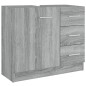 vidaXL Armario para lavabo madera contrachapada gris Sonoma 63x30x54cm vidaXL Armario para lavabo madera contrachapada gris Sonoma 63x30x54cm