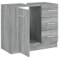 vidaXL Armario para lavabo madera contrachapada gris Sonoma 63x30x54cm vidaXL Armario para lavabo madera contrachapada gris Sonoma 63x30x54cm