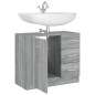 vidaXL Armario para lavabo madera contrachapada gris Sonoma 63x30x54cm vidaXL Armario para lavabo madera contrachapada gris Sonoma 63x30x54cm