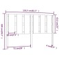 vidaXL Cabecero de cama madera maciza pino marrón miel 155,5x4x100 cm vidaXL Cabecero de cama madera maciza pino marrón miel 155,5x4x100 cm