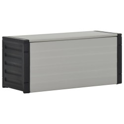 vidaXL Baúl para desechos de jardín gris 85x34x40 cm