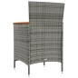 vidaXL Set comedor jardín 11 pzas cojines ratán sintético negro y gris vidaXL Set comedor jardín 11 pzas cojines ratán sintético negro y gris
