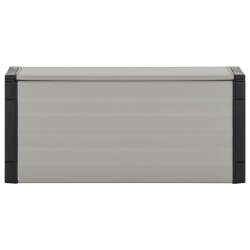 vidaXL Baúl para desechos de jardín gris 85x34x40 cm