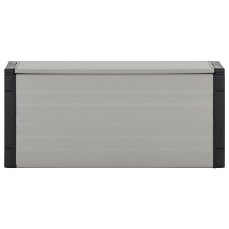 vidaXL Baúl para desechos de jardín gris 85x34x40 cm
