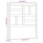 vidaXL Cabecero de cama madera maciza de pino marrón miel 106x4x104 cm vidaXL Cabecero de cama madera maciza de pino marrón miel 106x4x104 cm