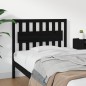 vidaXL Cabecero de cama madera maciza de pino negro 105,5x4x100 cm vidaXL Cabecero de cama madera maciza de pino negro 105,5x4x100 cm