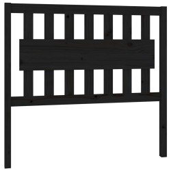 vidaXL Cabecero de cama madera maciza de pino negro 105,5x4x100 cm