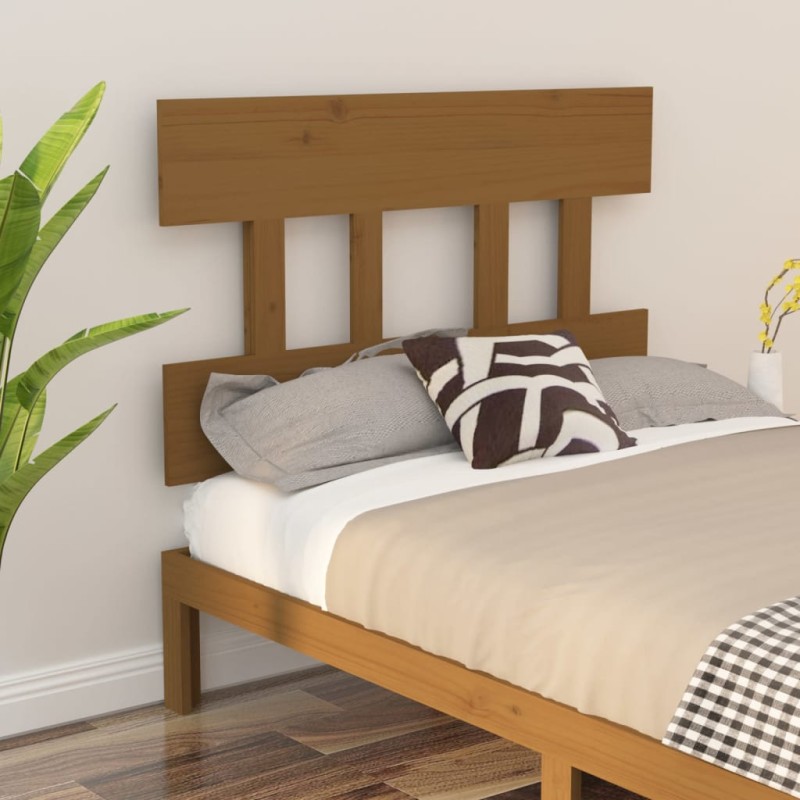 vidaXL Cabecero de cama madera maciza de pino marrón miel 78,5x3x81 cm vidaXL Cabecero de cama madera maciza de pino marrón miel 78,5x3x81 cm
