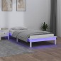 vidaXL Estructura de cama con LED madera maciza blanca 100x200 cm vidaXL Estructura de cama con LED madera maciza blanca 100x200 cm