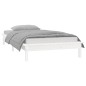 vidaXL Estructura de cama con LED madera maciza blanca 100x200 cm vidaXL Estructura de cama con LED madera maciza blanca 100x200 cm