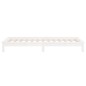 vidaXL Estructura de cama con LED madera maciza blanca 100x200 cm vidaXL Estructura de cama con LED madera maciza blanca 100x200 cm