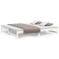 vidaXL Sofá cama extraíble madera maciza de pino blanco 2x(90x200) cm