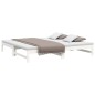vidaXL Sofá cama extraíble madera maciza de pino blanco 2x(90x200) cm
