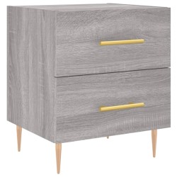 vidaXL Mesita de noche madera de ingeniería gris Sonoma 40x35x47,5 cm