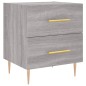 vidaXL Mesita de noche madera de ingeniería gris Sonoma 40x35x47,5 cm vidaXL Mesita de noche madera de ingeniería gris Sonoma 40x35x47,5 cm