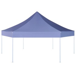 vidaXL Carpa hexagonal desplegable azul oscuro 3,6x3,1 m