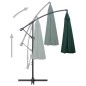 vidaXL Sombrilla colgante con palo de aluminio verde 3 m