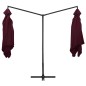 vidaXL Sombrilla doble con palo de acero rojo burdeos 250x250 cm vidaXL Sombrilla doble con palo de acero rojo burdeos 250x250 cm