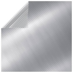 vidaXL Cubierta solar de piscina flotante PE rectangular plata 8x5m