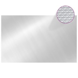 vidaXL Cubierta solar de piscina flotante PE rectangular plata 8x5m