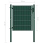 vidaXL Puerta de valla de PVC y acero verde 100x81 cm vidaXL Puerta de valla de PVC y acero verde 100x81 cm