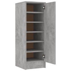 vidaXL Mueble zapatero de aglomerado gris hormigón 32x35x92 cm