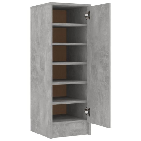 vidaXL Mueble zapatero de aglomerado gris hormigón 32x35x92 cm
