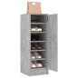 vidaXL Mueble zapatero de aglomerado gris hormigón 32x35x92 cm