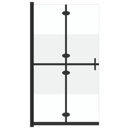 vidaXL Mampara de ducha plegable vidrio ESG medio esmerilado 80x190 cm