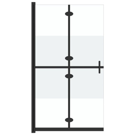 vidaXL Mampara de ducha plegable vidrio ESG medio esmerilado 120x190cm